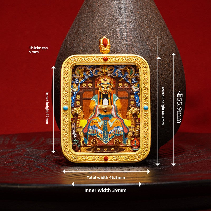 Wutai Mountain Zaki Lam Deity Pendant