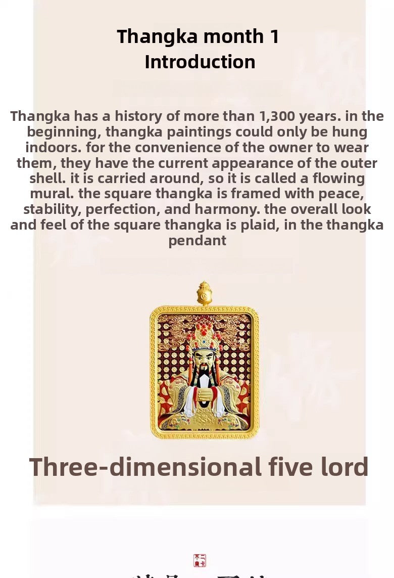 Eight Great Guardian Deities and Free Will Vajra Pendant