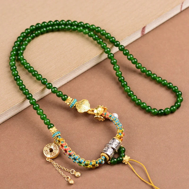 Tibetan Style Fresh Charm Pendant Necklace