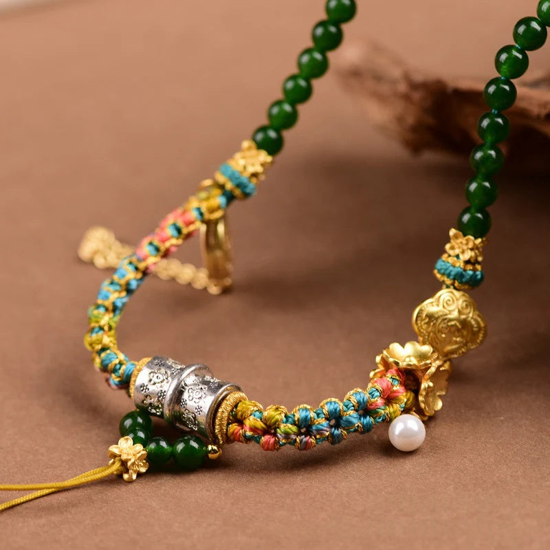 Tibetan Style Fresh Charm Pendant Necklace