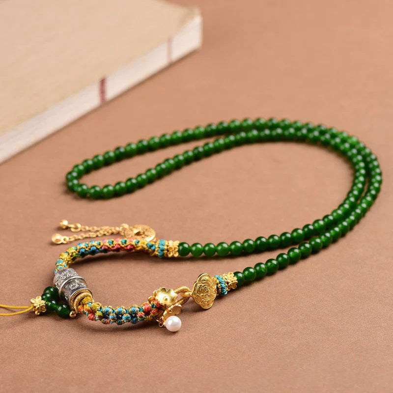 Tibetan Style Fresh Charm Pendant Necklace