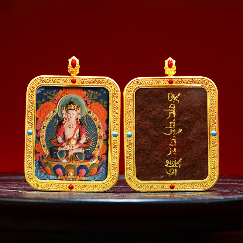 Wutai Mountain Zaki Lam Deity Pendant