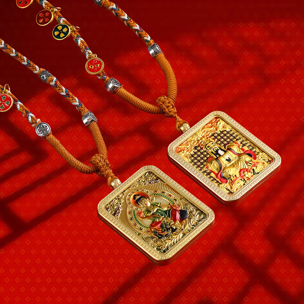 Wenshu Benming BuddhaZodiac Guardian Deity Pendant