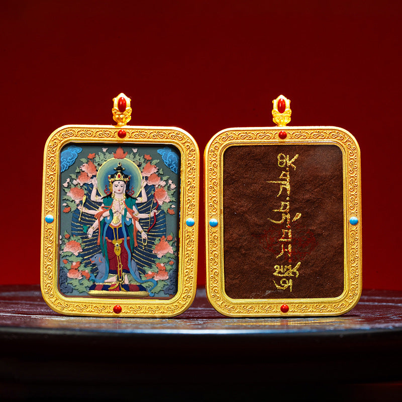 Wutai Mountain Zaki Lam Deity Pendant