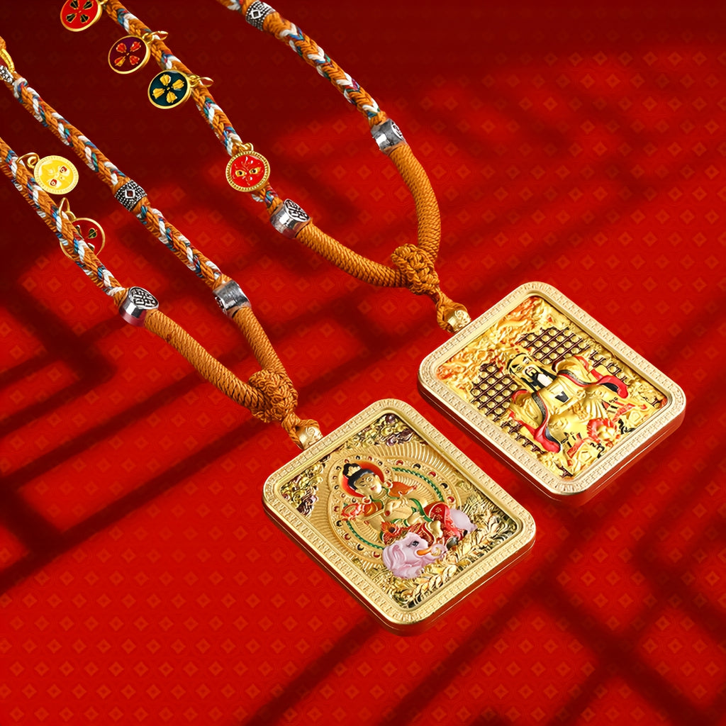 Wenshu Benming BuddhaZodiac Guardian Deity Pendant