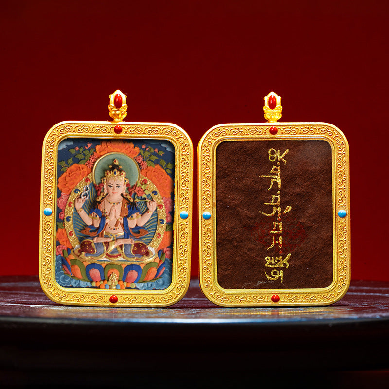 Wutai Mountain Zaki Lam Deity Pendant