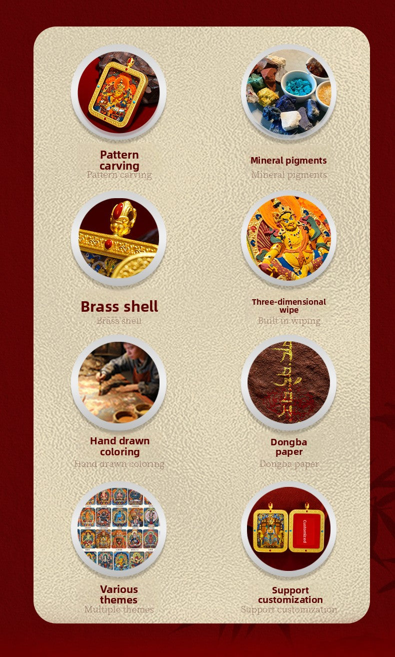 Wutai Mountain Zaki Lam Deity Pendant