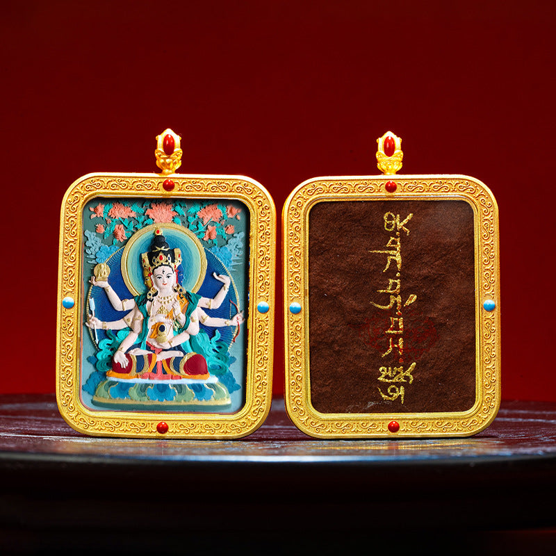 Wutai Mountain Zaki Lam Deity Pendant