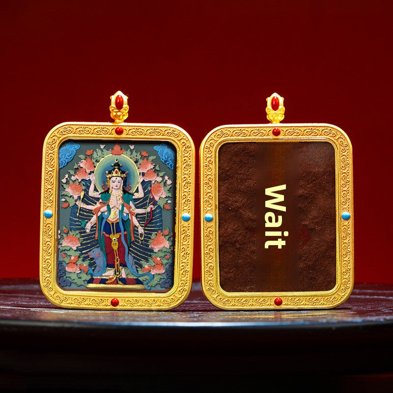 Wutai Mountain Zaki Lam Deity Pendant