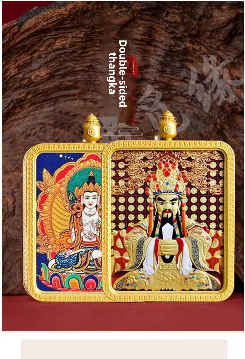 Eight Great Guardian Deities and Free Will Vajra Pendant