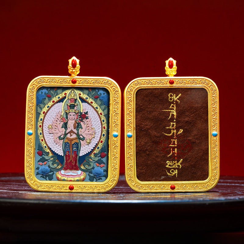 Wutai Mountain Zaki Lam Deity Pendant