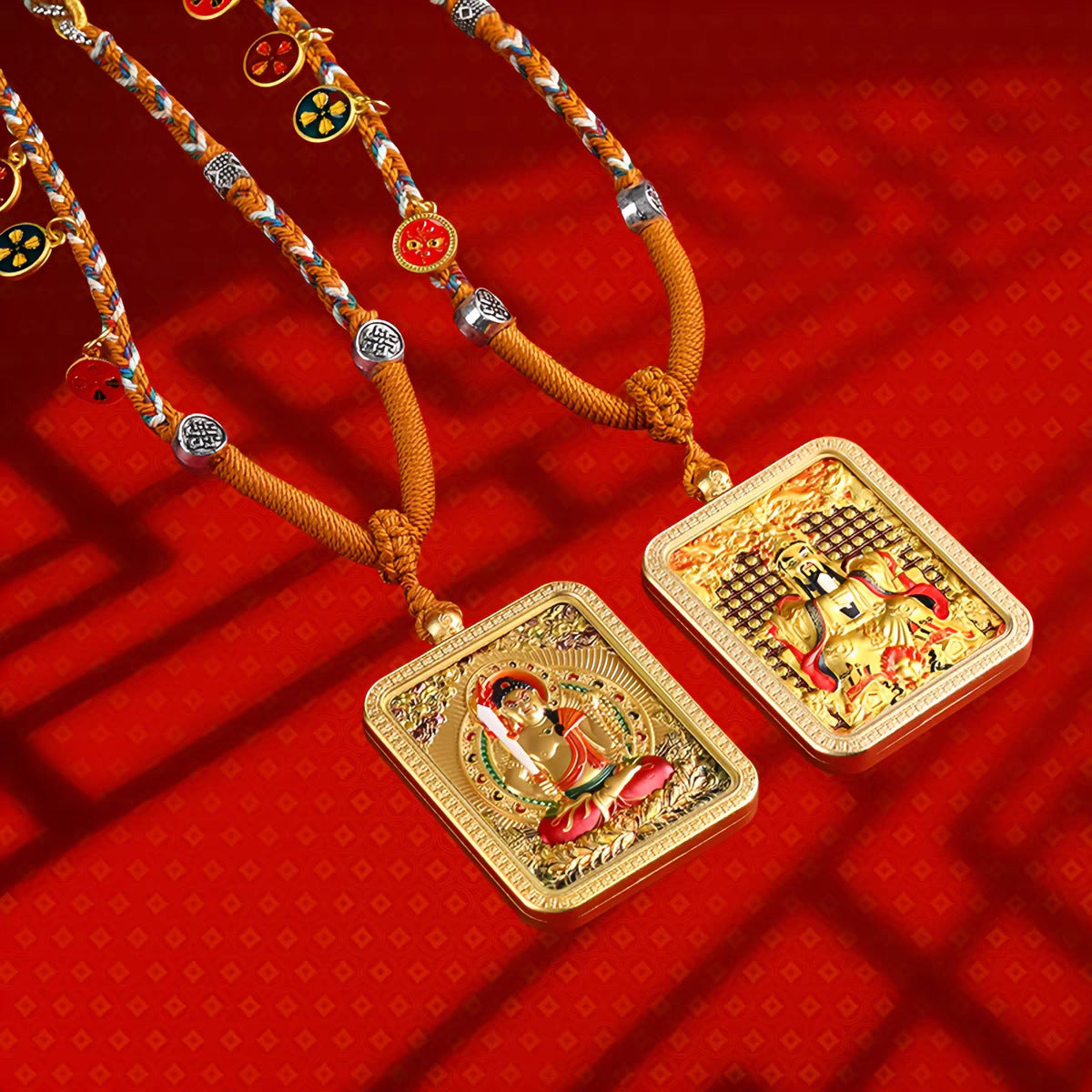 Wenshu Benming BuddhaZodiac Guardian Deity Pendant