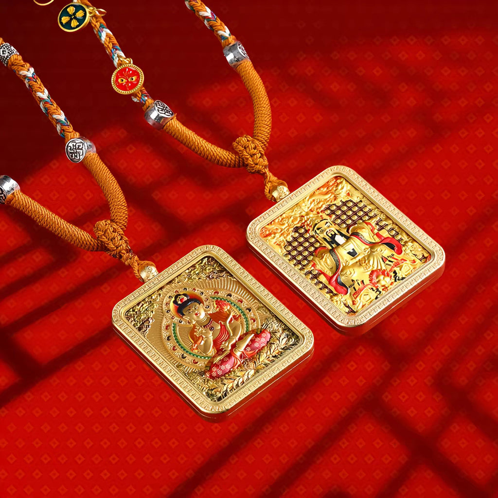 Wenshu Benming BuddhaZodiac Guardian Deity Pendant