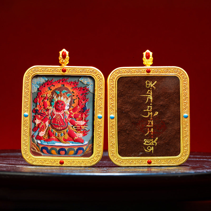 Wutai Mountain Zaki Lam Deity Pendant