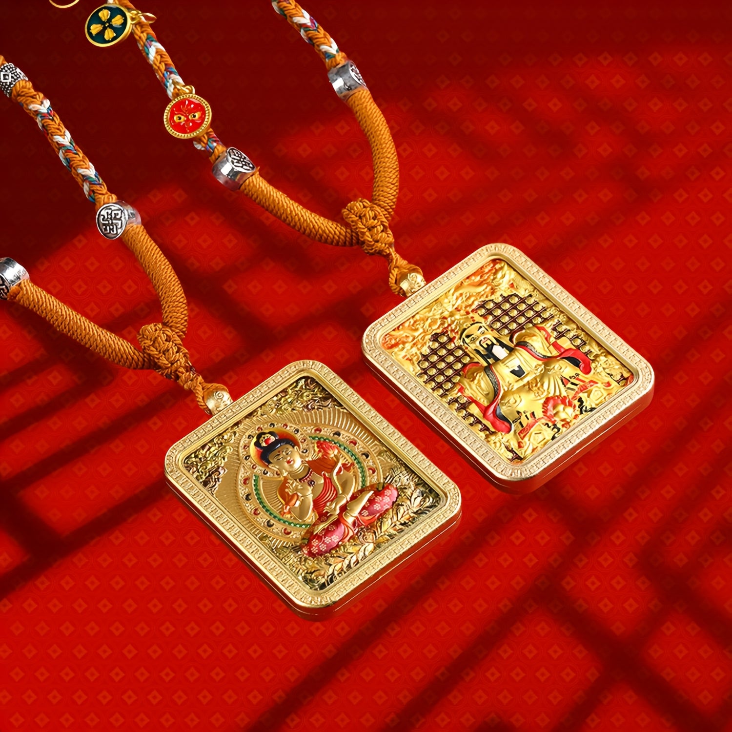 Wenshu Benming BuddhaZodiac Guardian Deity Pendant